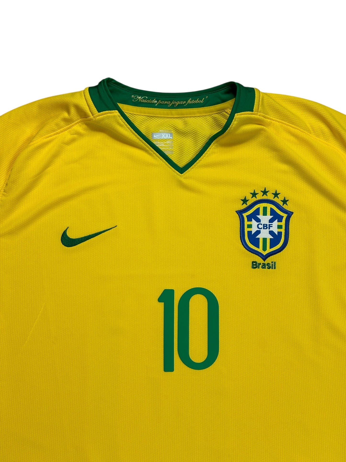 Brazil 2008 Ronaldinho Home Jersey