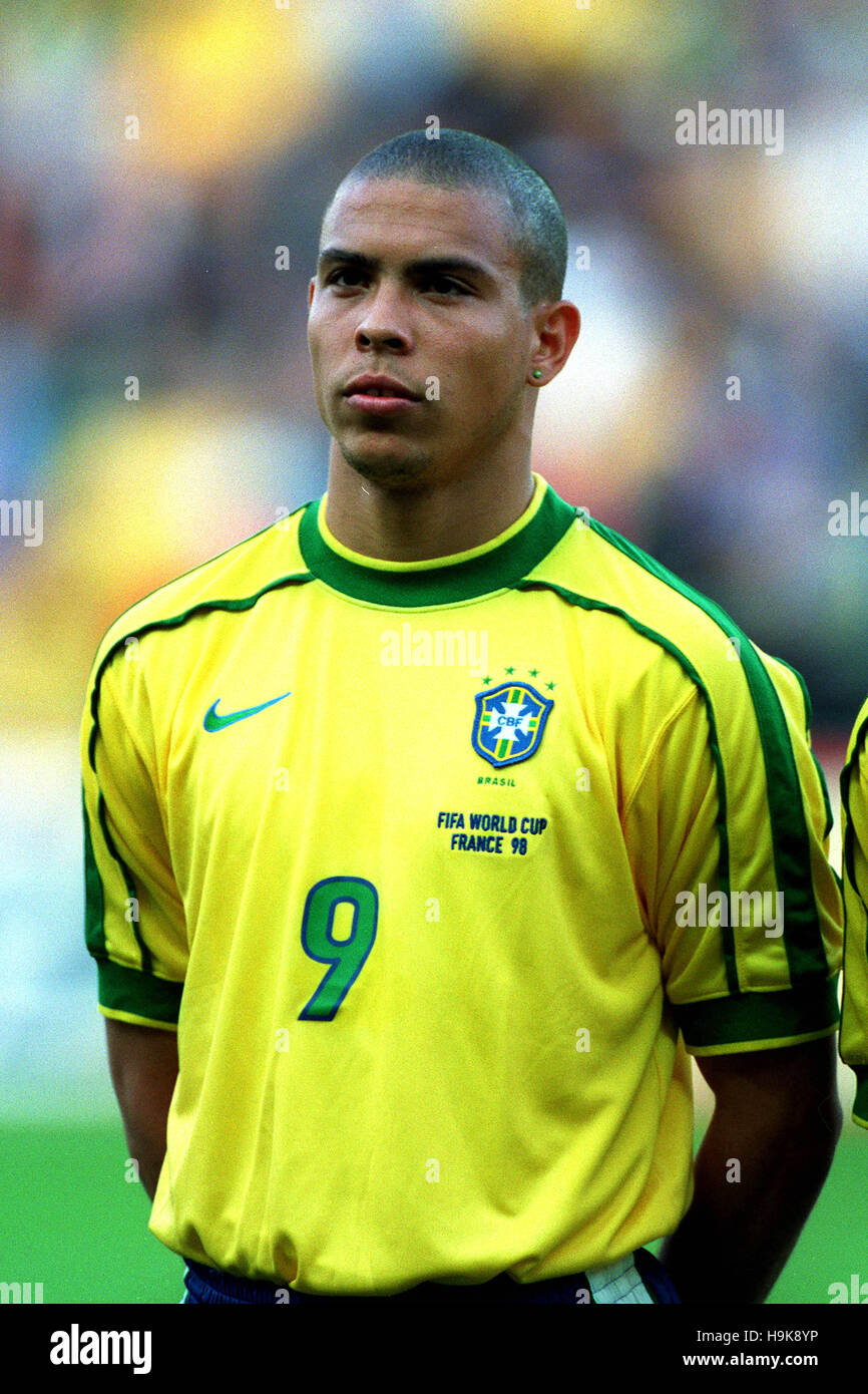 Brazil 1998 Ronaldo Home Jersey