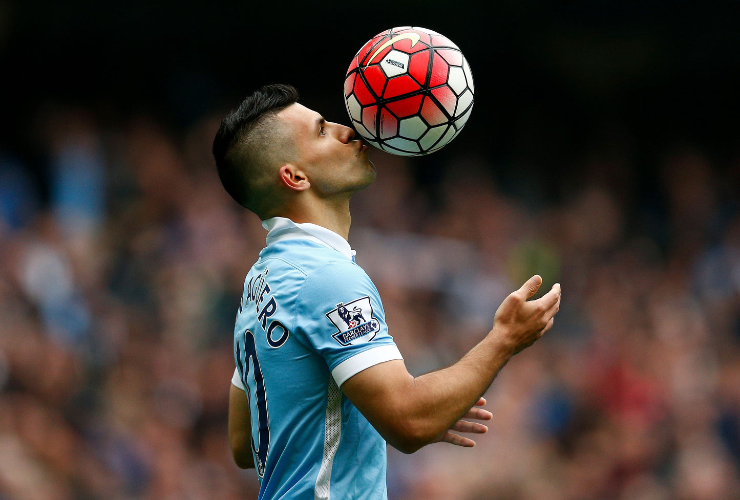 Manchester City 2015/16 Aguero Home Jersey