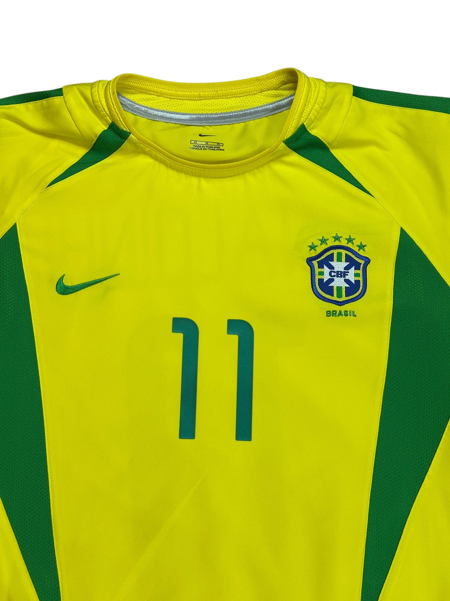 Brazil 2002 Ronaldinho Home Jersey