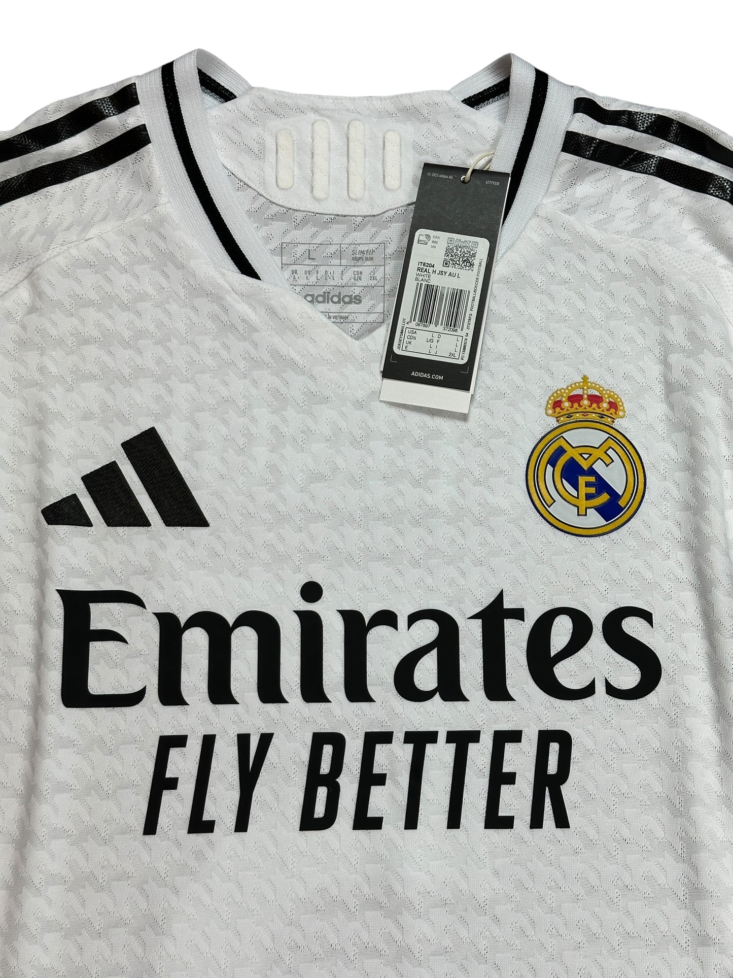 Real Madrid 2024/25 Bellingham Long Sleeve Home Jersey (Player Version)