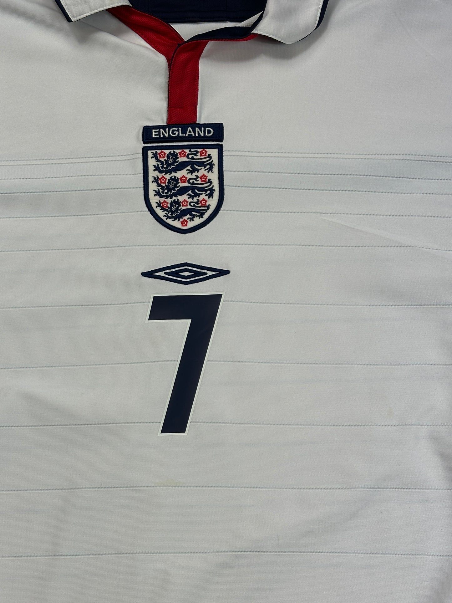 England 2003/05 Beckham Long Sleeve Home Jersey