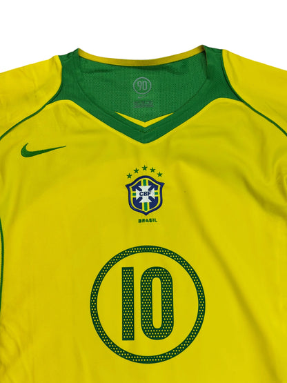 Brazil 2004 Ronaldinho Home Jersey