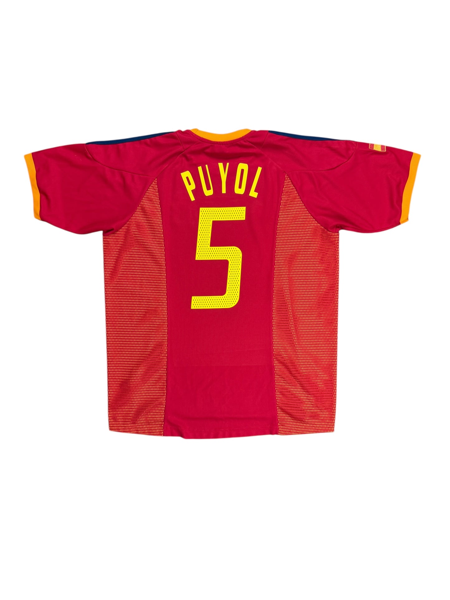 Spain 2002 Puyol Home Jersey