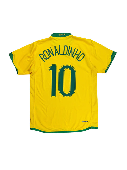 Brazil 2006 Ronaldinho Home Jersey