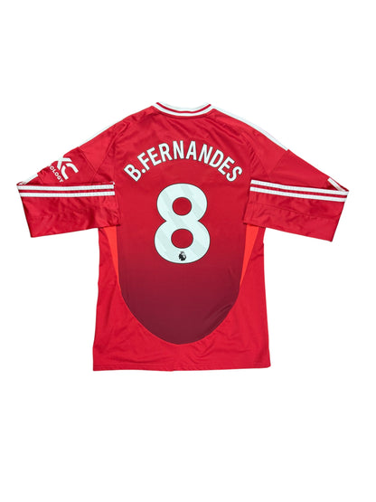 Manchester United 2024/25 Bruno Fernandes Long Sleeve Home Jersey