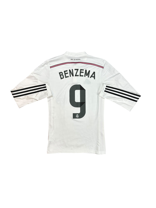 Real Madrid 2014/15 Benzema Long Sleeve Home Jersey