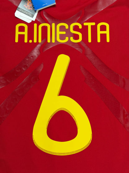 Spain 2010 Iniesta Home Jersey (Player version Tech Fit)