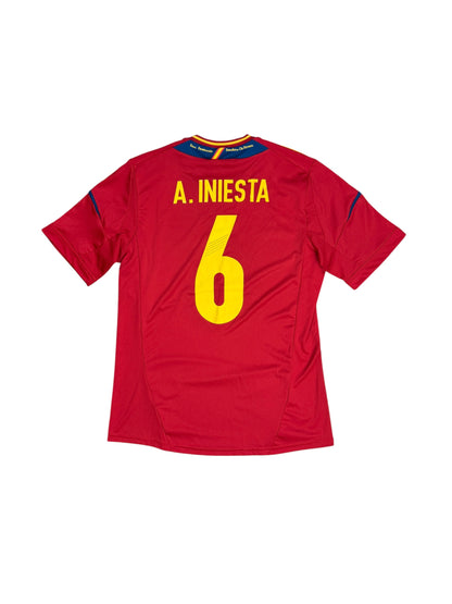 Spain 2012 Iniesta Home Jersey