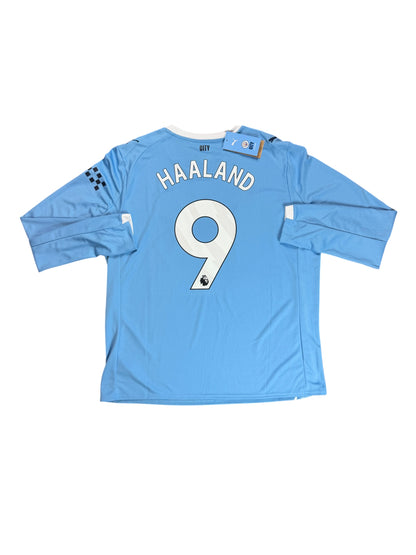 Manchester City 2025/26 Haaland Long Sleeve Home Jersey