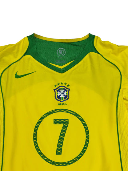 Brazil 2004 Adriano Home Jersey