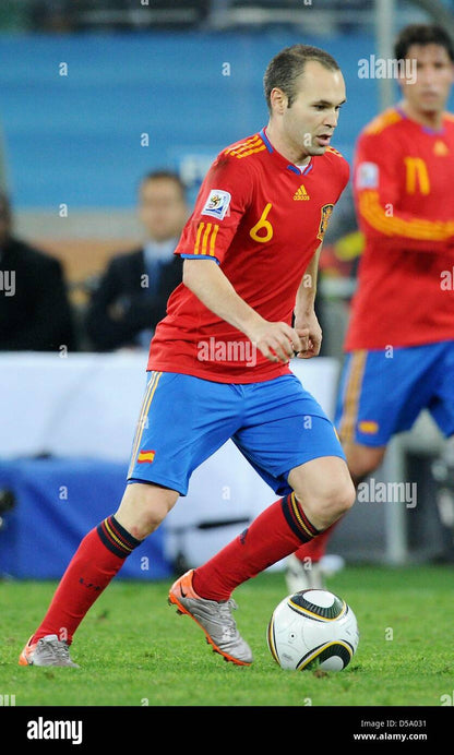 Spain 2010 Iniesta Home Jersey (Player version Tech Fit)