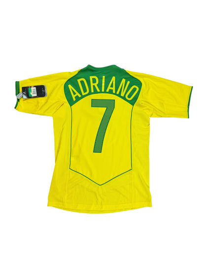 Brazil 2004 Adriano Home Jersey