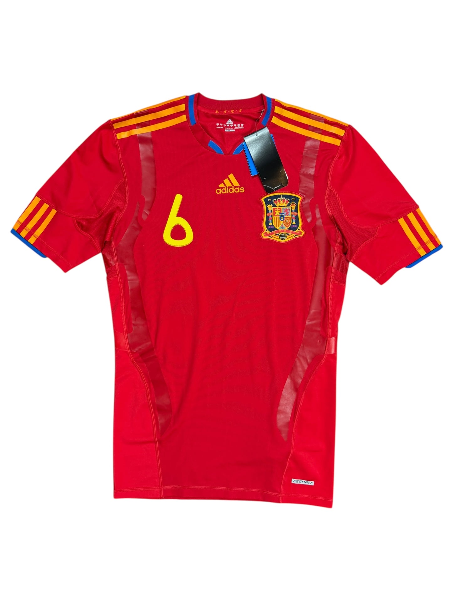 Spain 2010 Iniesta Home Jersey (Player version Tech Fit)