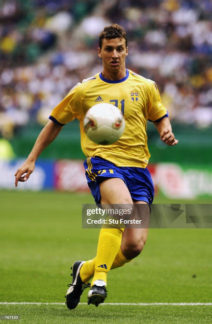 Sweden 2002 Ibrahimovic Home Jersey