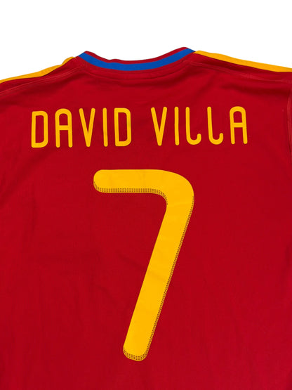 Spain 2010 David Villa Home Jersey