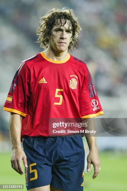 Spain 2002 Puyol Home Jersey