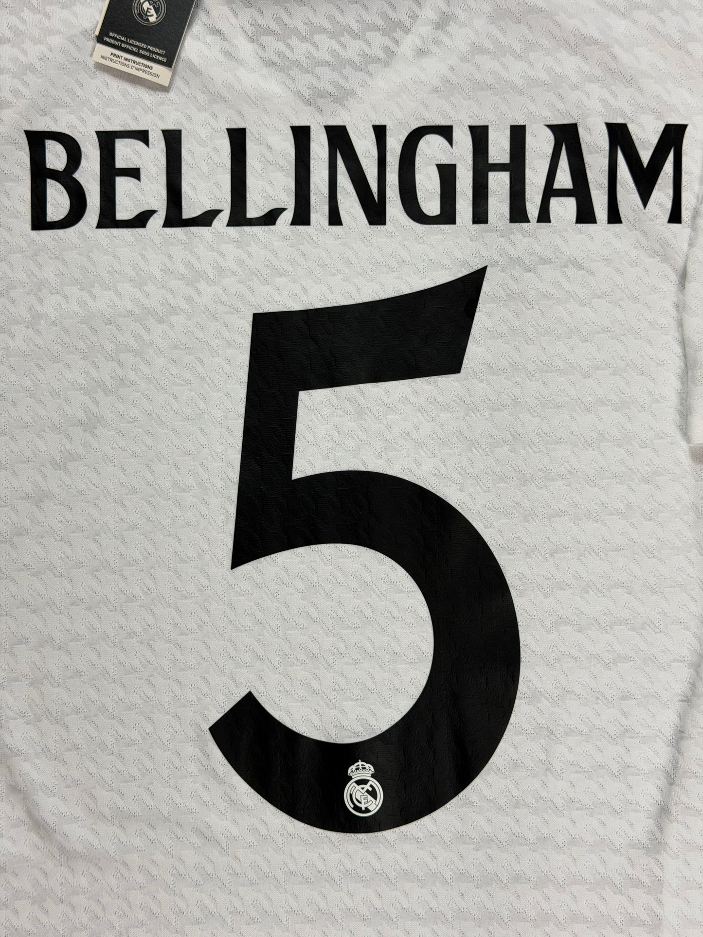 Real Madrid 2024/25 Bellingham Home Jersey (Player Version)