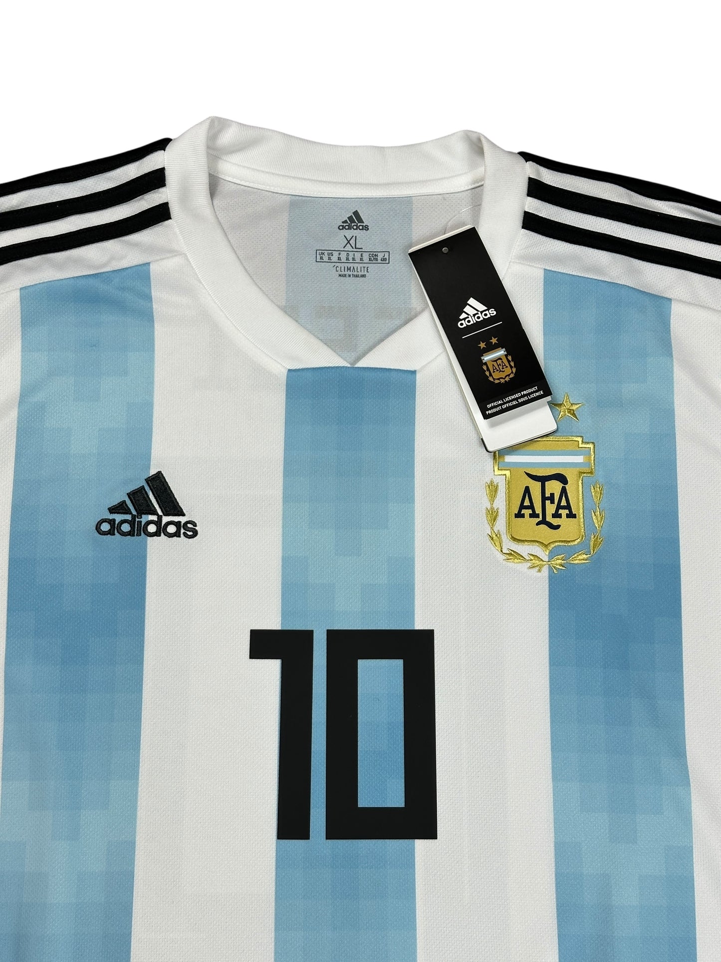 Argentina 2018 Messi Long Sleeve Home Jersey