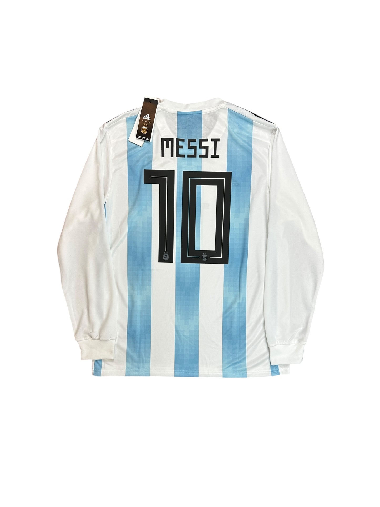 Argentina 2018 Messi Long Sleeve Home Jersey