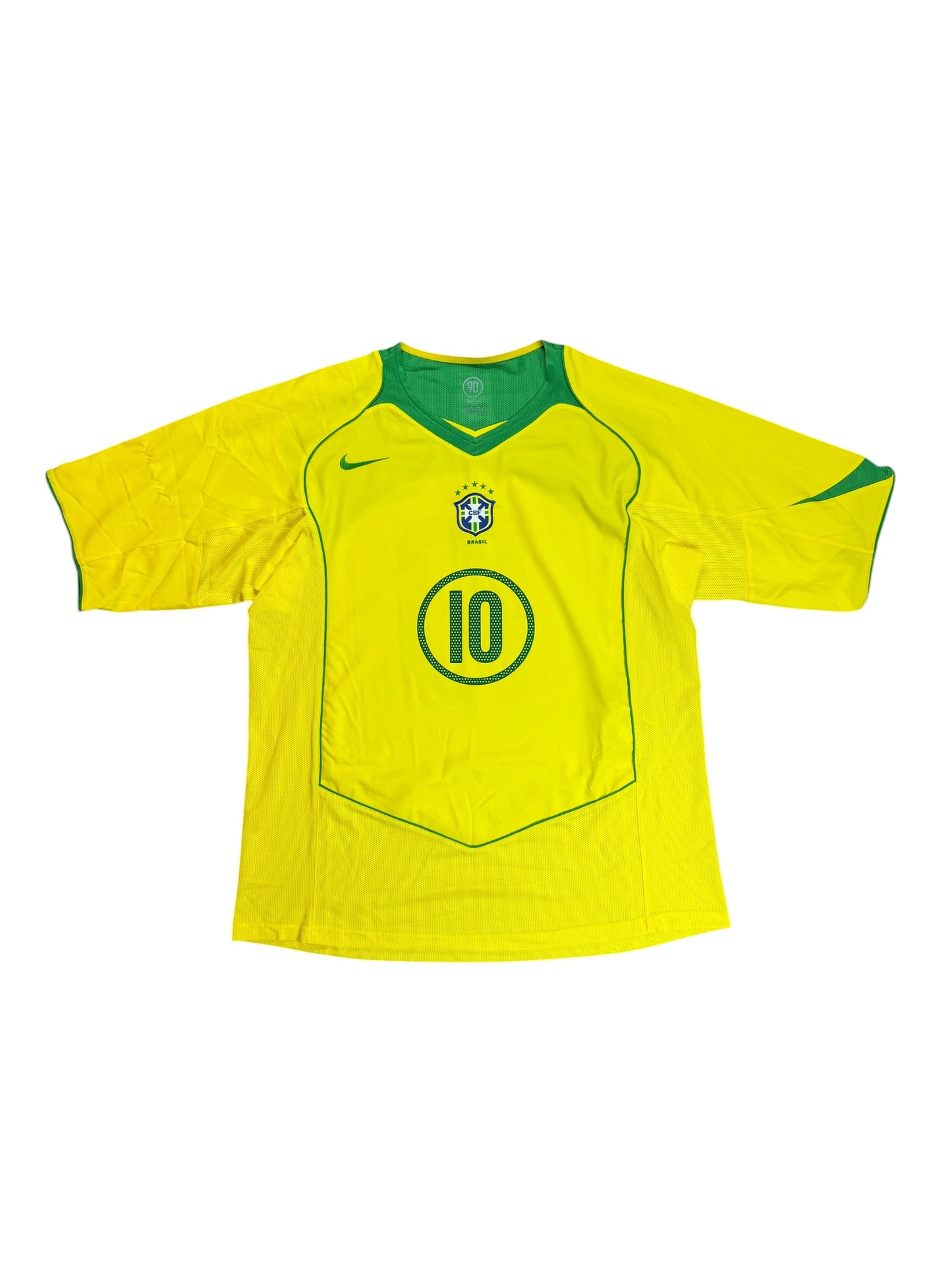 Brazil 2004 Ronaldinho Home Jersey