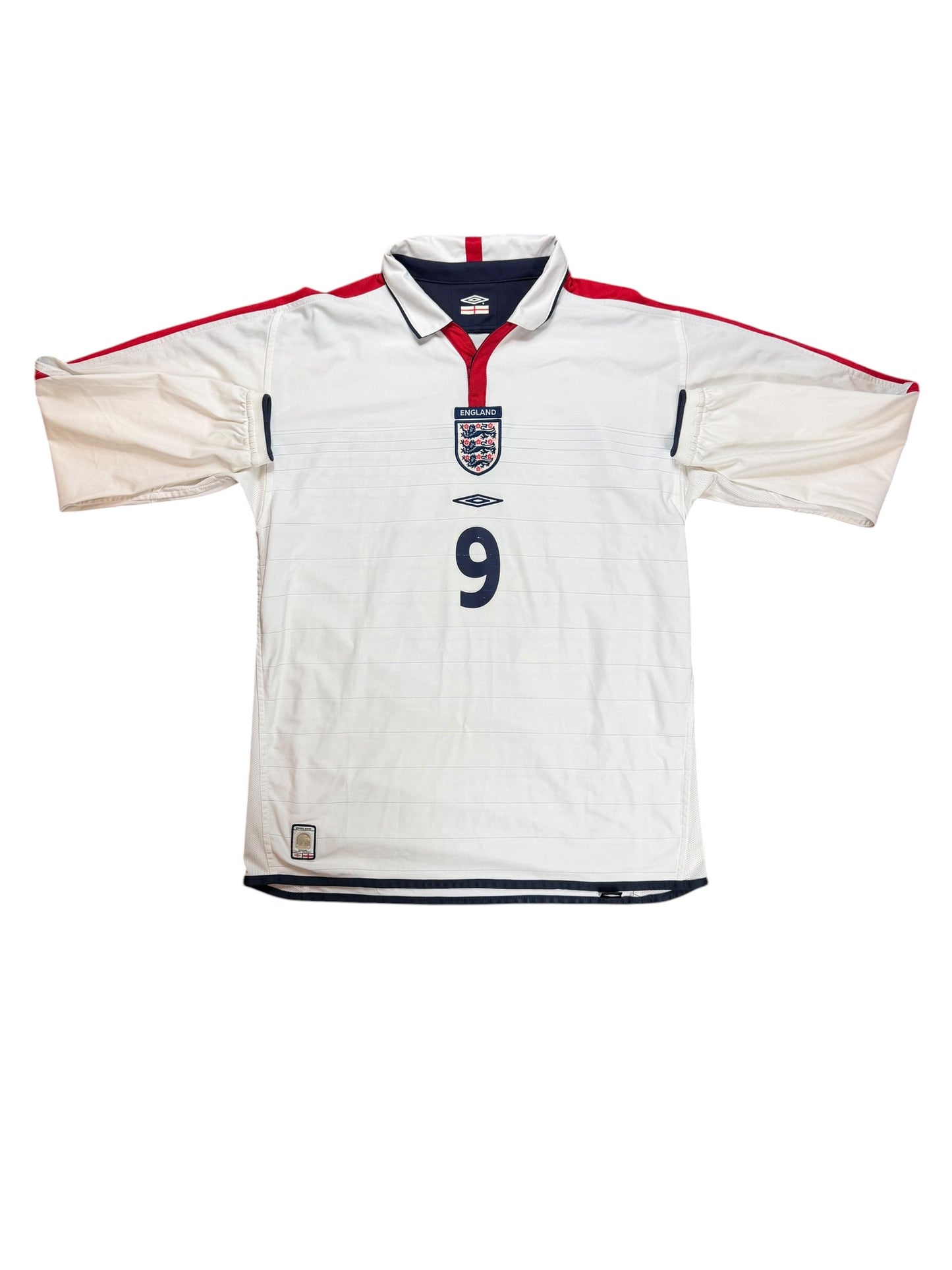 England 2004 Rooney Long Sleeve Home Jersey