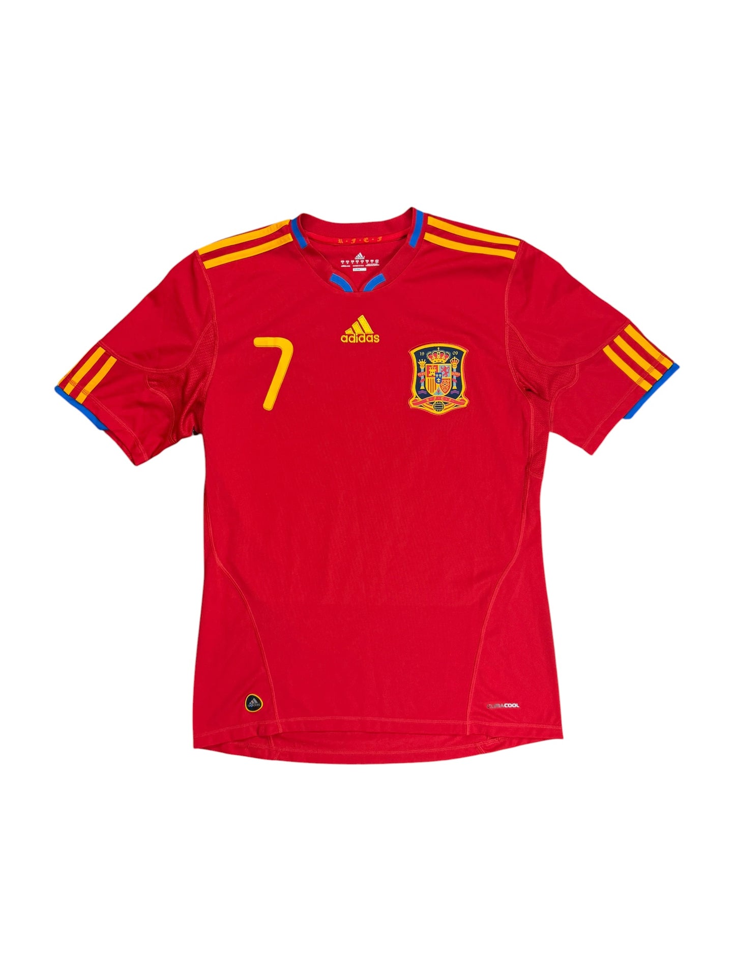 Spain 2010 David Villa Home Jersey
