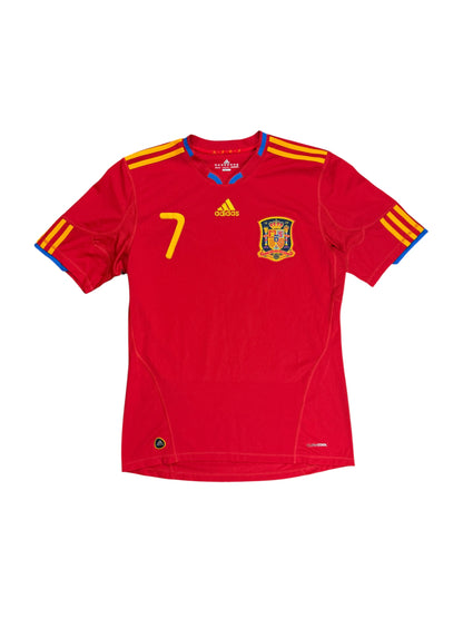 Spain 2010 David Villa Home Jersey