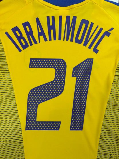 Sweden 2002 Ibrahimovic Home Jersey