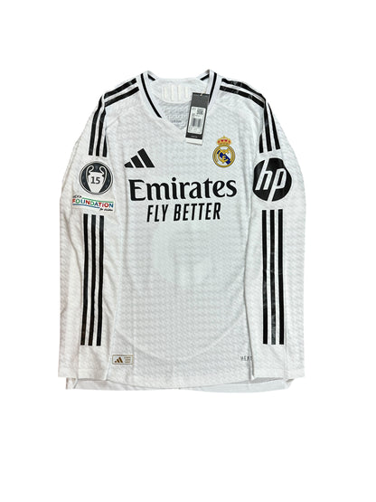 Real Madrid 2024/25 Bellingham Long Sleeve Home Jersey (Player Version)