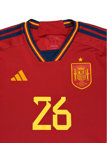 Spain 2022 Pedri Home Jersey