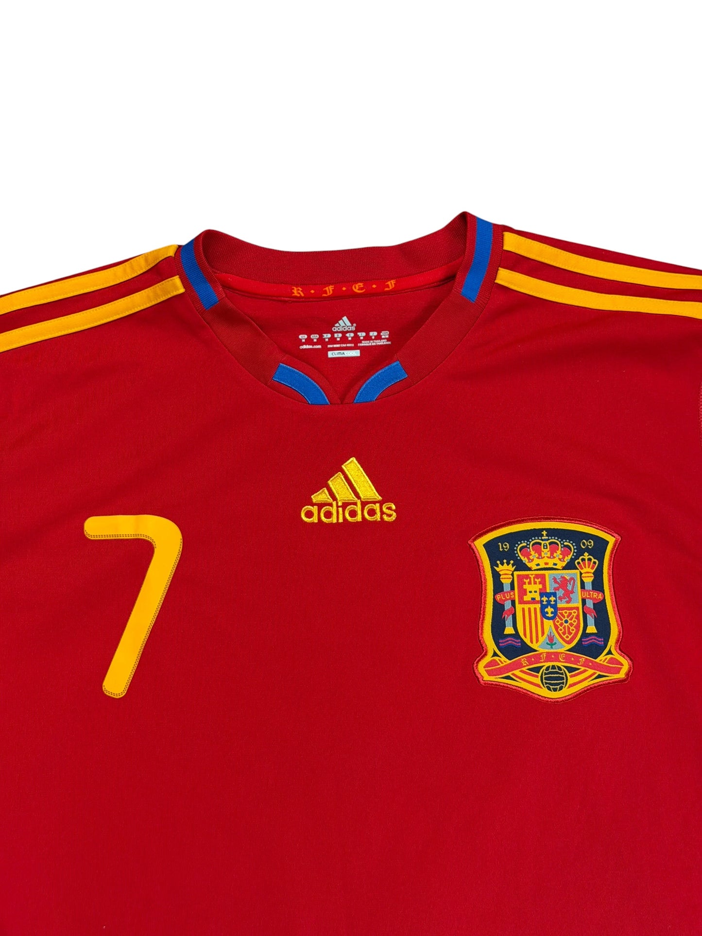 Spain 2010 David Villa Home Jersey