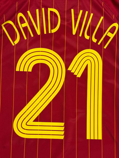 Spain 2006 David Villa Home Jersey