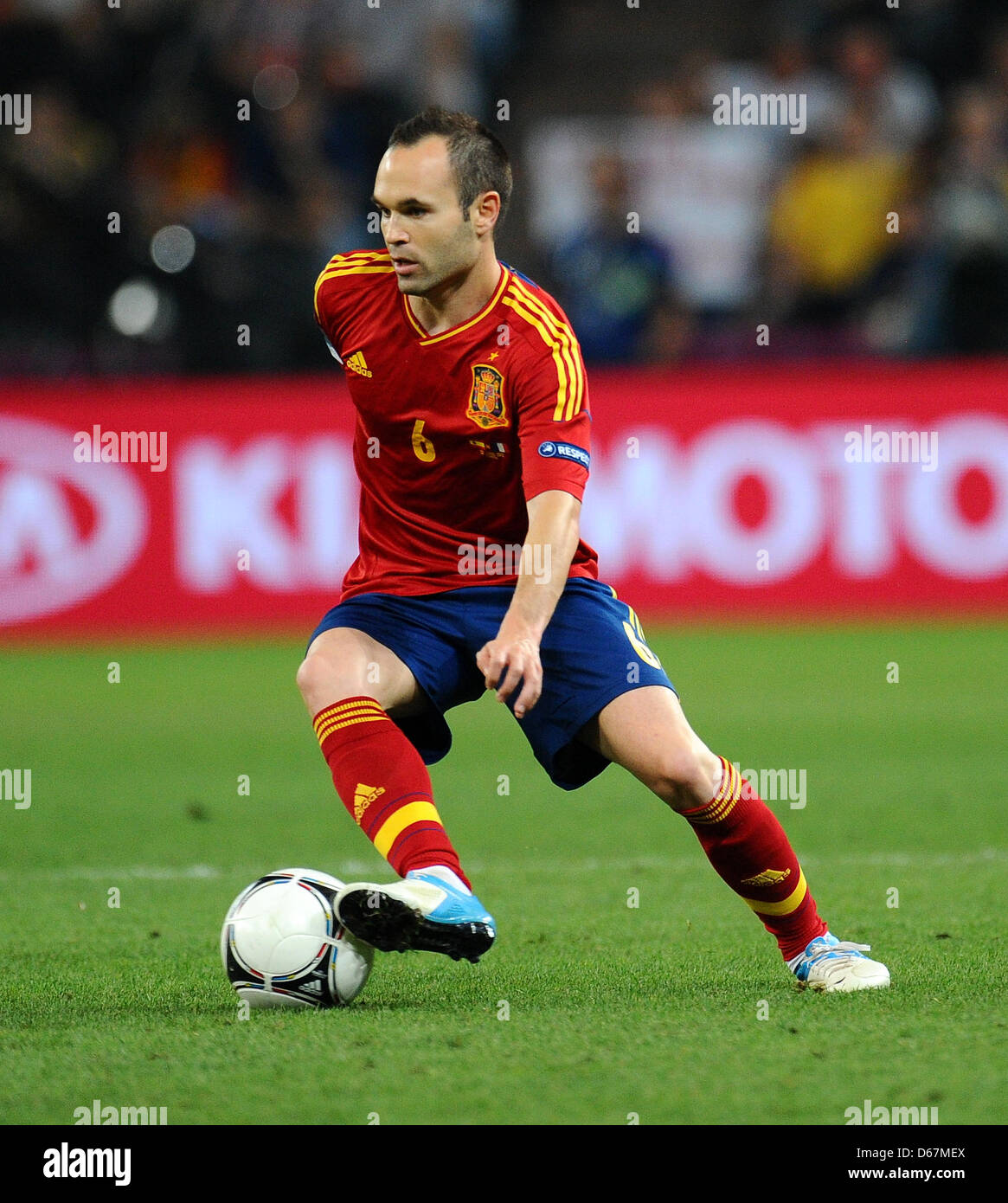 Spain 2012 Iniesta Home Jersey