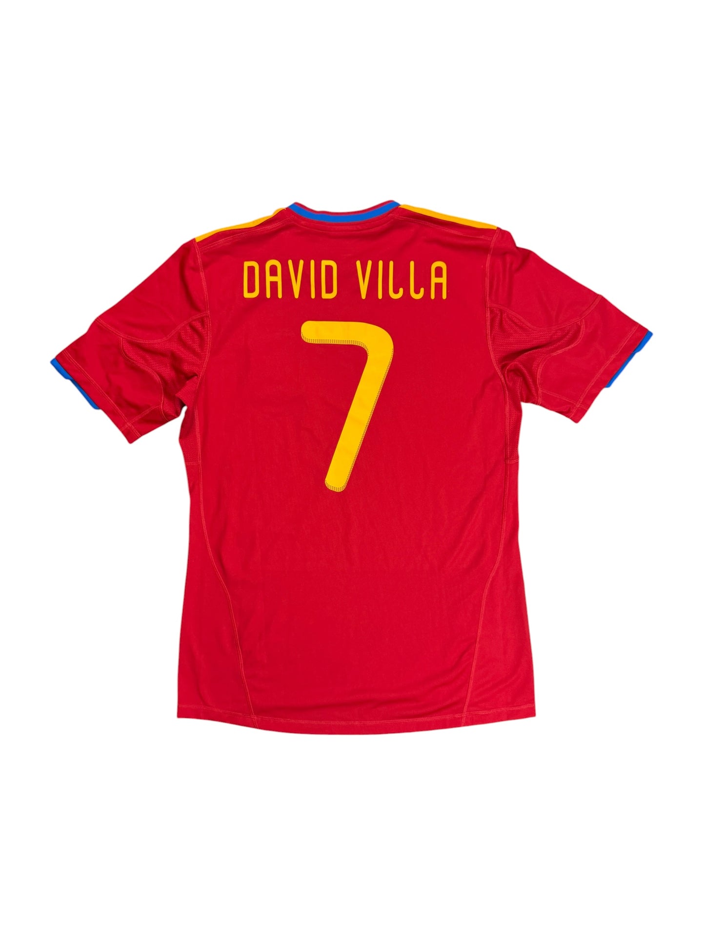 Spain 2010 David Villa Home Jersey