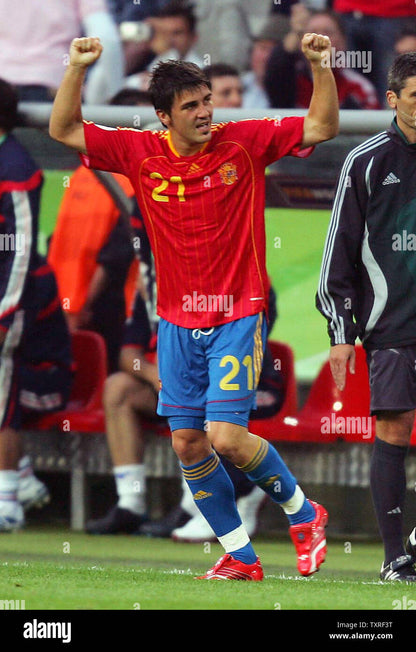 Spain 2006 David Villa Home Jersey