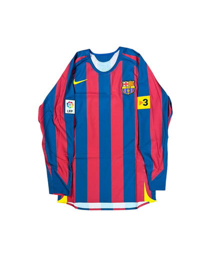 Barcelona 2005/06 Ronaldinho Long Sleeve Home Jersey (2026 Retro)