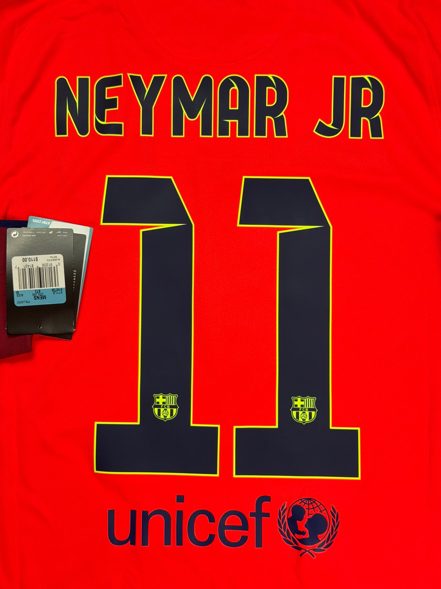 Barcelona 2014/15 Neymar Long Sleeve Away Jersey
