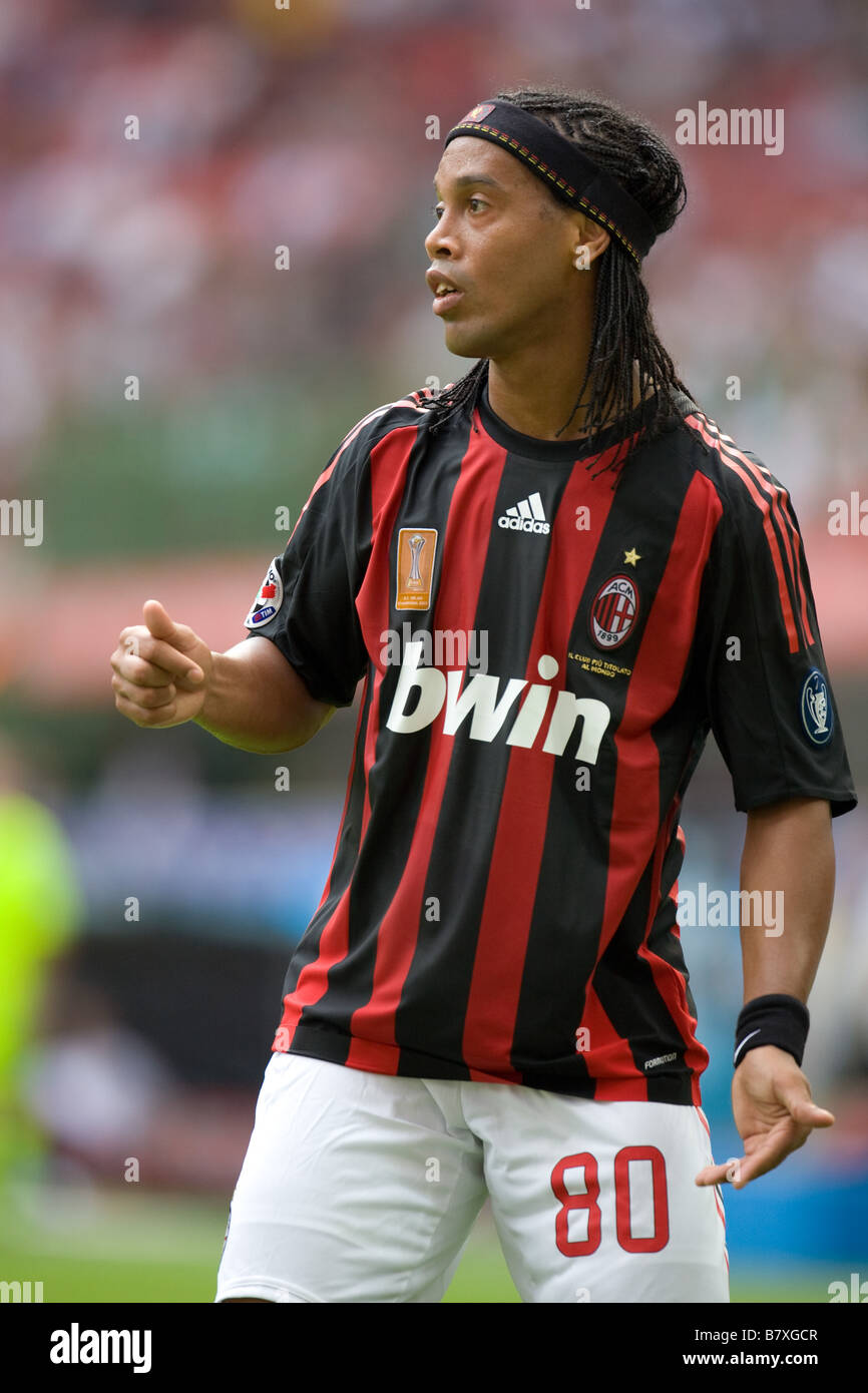 Ac Milan 2008/09 Ronaldinho Long Sleeve Home Jersey