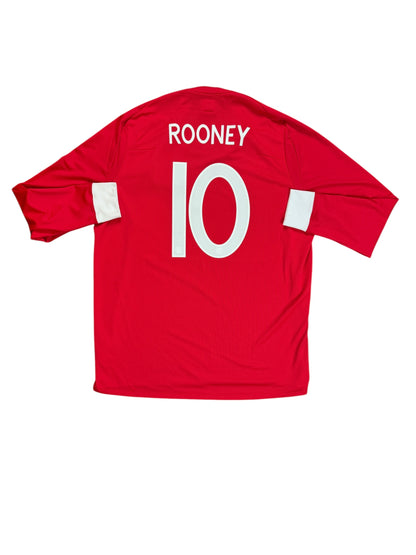 England 2010 Rooney Long Sleeve Away Jersey