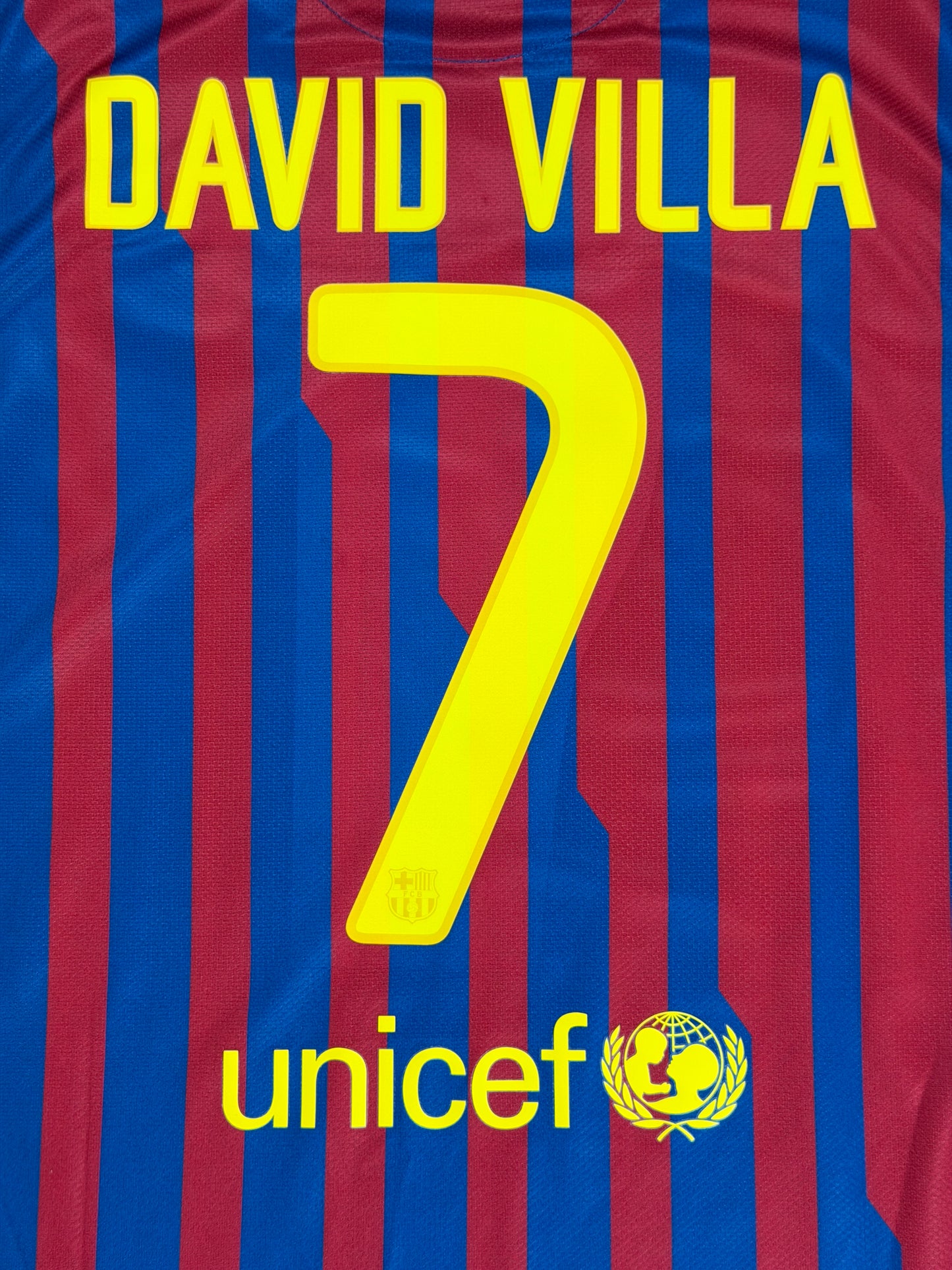 Barcelona 2011/12 David Villa Home Jersey