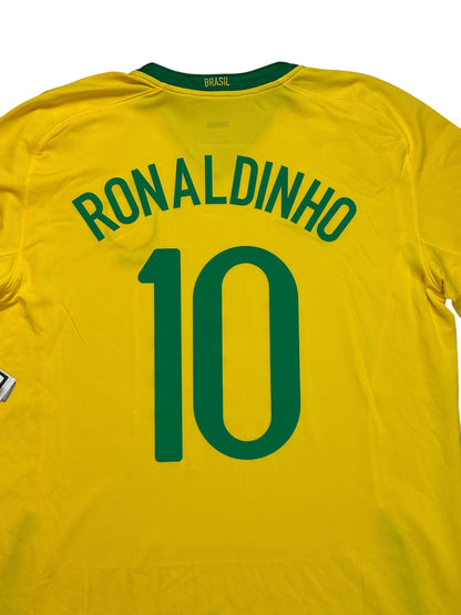 Brazil 2008 Ronaldinho Home Jersey