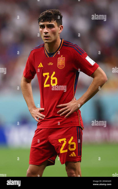 Spain 2022 Pedri Home Jersey