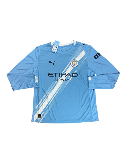 Manchester City 2025/26 Haaland Long Sleeve Home Jersey