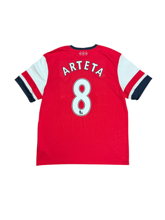 Arsenal 2013/14 Arteta Home Jersey