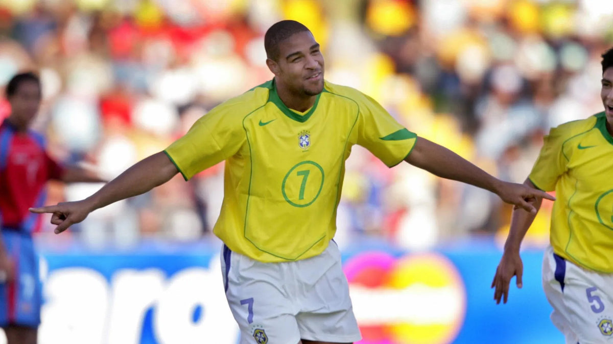 Brazil 2004 Adriano Home Jersey