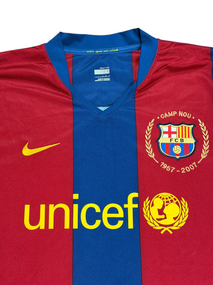 Barcelona 2007/08 Ronaldinho Home Jersey