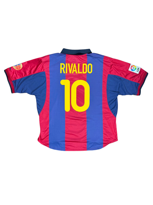 Barcelona 2000/01 Rivaldo Home Jersey