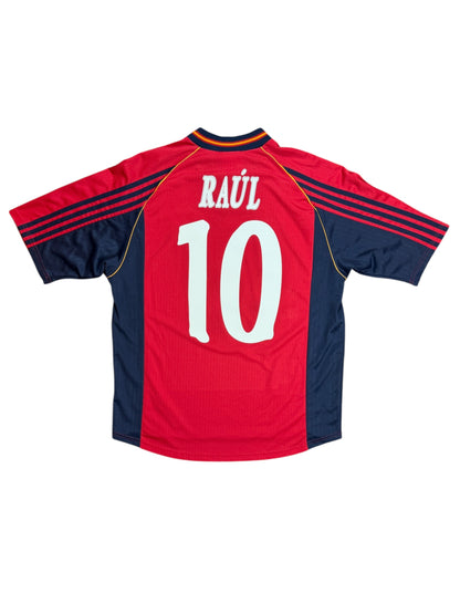 Spain 1998 Raul Home Jersey