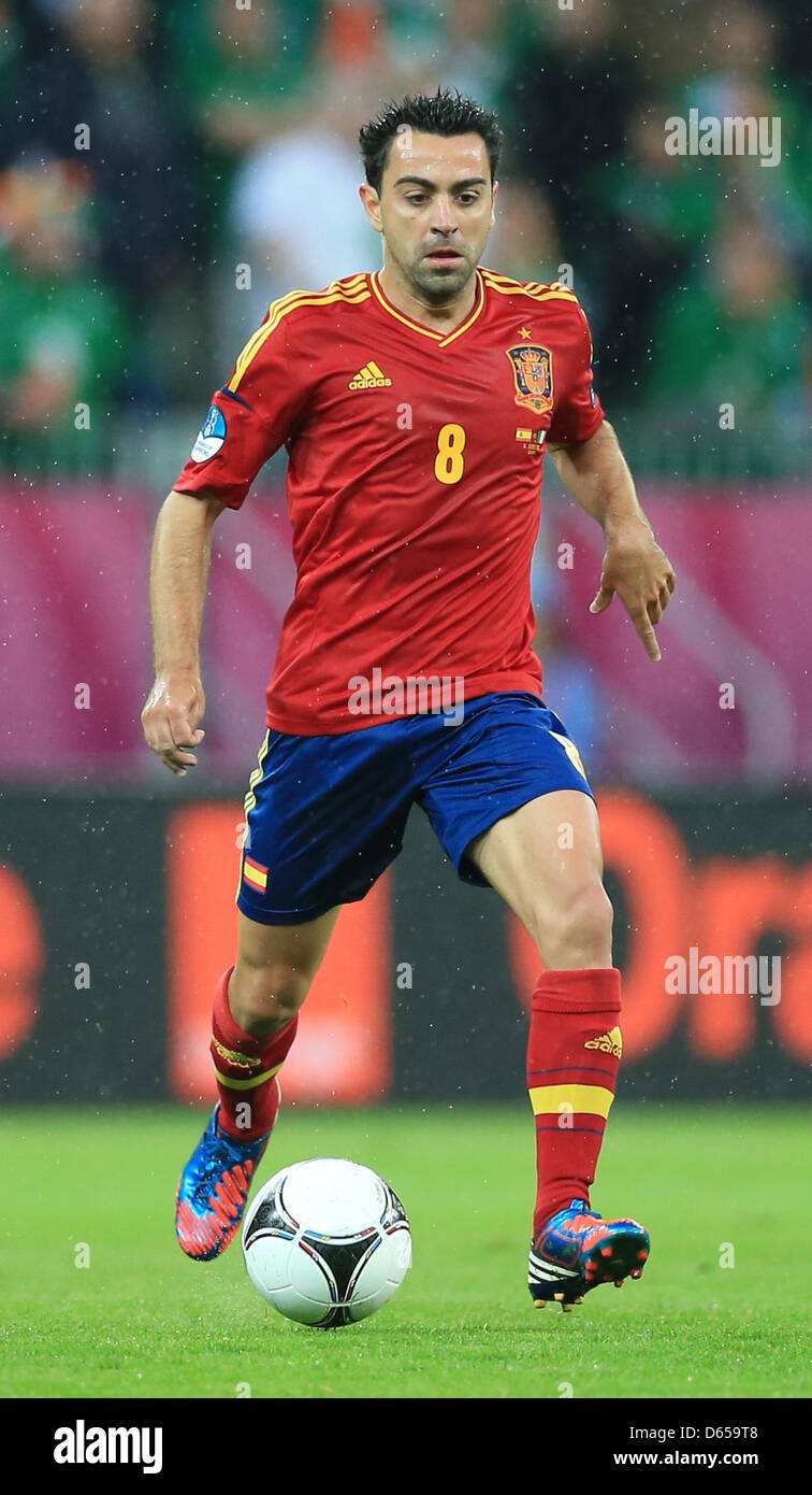 Spain 2012 Xavi Home Jersey
